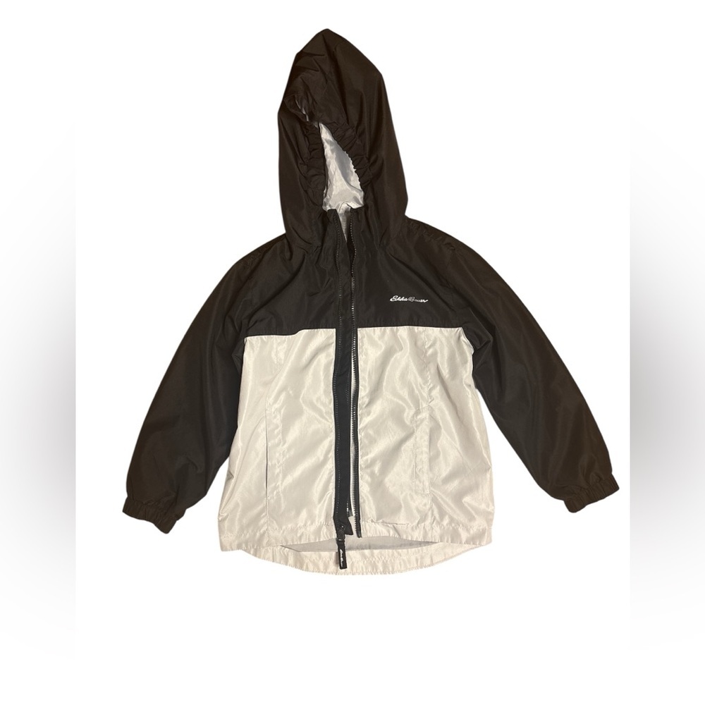 Eddie Bauer Black and White Hooded Jacket
